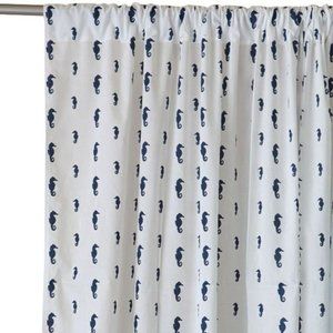Kate Quinn Seahorse Window Curtain Panels Set/2